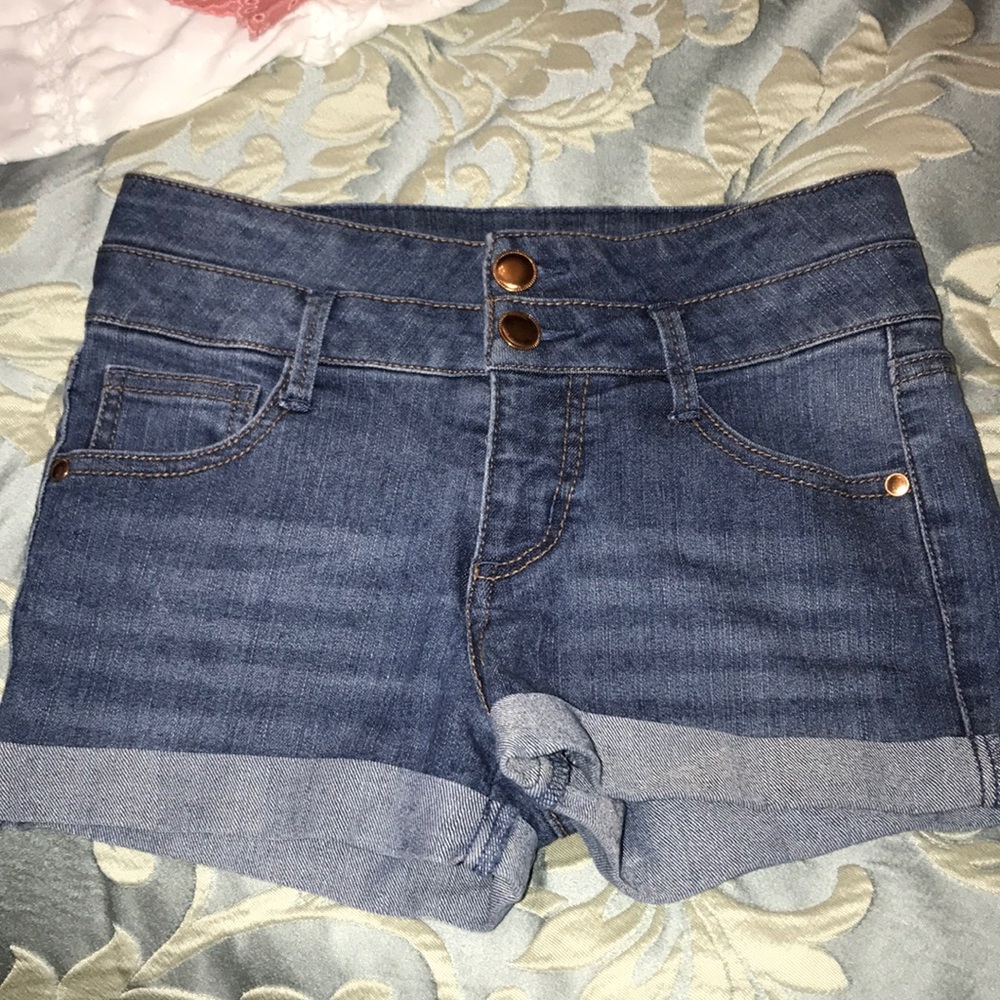 High Waisted Button Up Shorts